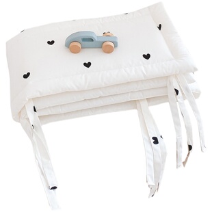 婴儿床床围栏宝宝全棉床品 拼接床围软包纯棉儿童防撞围挡 一片式