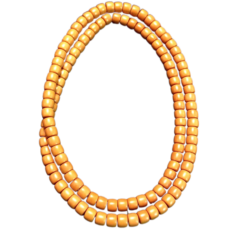 老型珠橄榄核核尖108颗直切手串圆珠单圈老型桶珠脖挂文玩配饰男