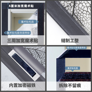 遮挡帘塑料挡风自吸厨房家用透明卫生间 空调门帘隔断帘防冷气夏季