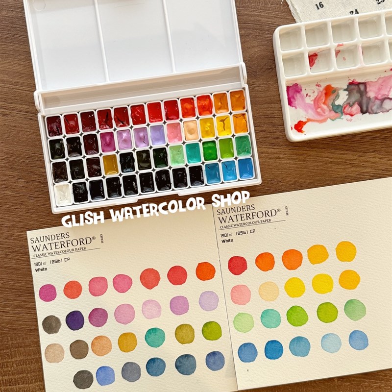 自配48色水彩颜料分装美甲水彩定制