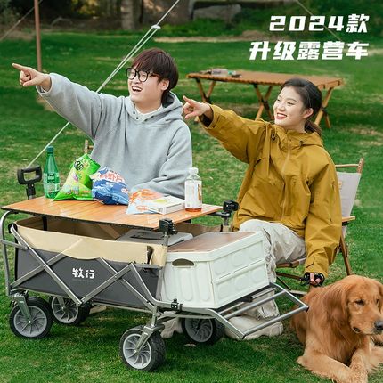 宠物推车狗狗代步猫咪泰迪手推车外出小中大型犬狗拉车轻便可折叠