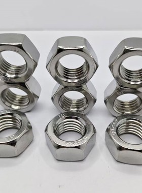 304/316L不锈钢螺母六角螺帽螺丝帽M4M5M6M8M110M12M14M16M20M22m
