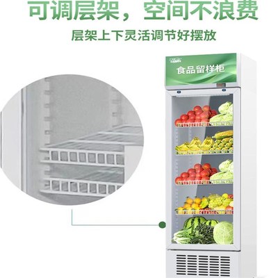 三佳冷藏保鲜幼儿园食品带锁餐厅食堂家用小冰箱商用展示柜留样柜