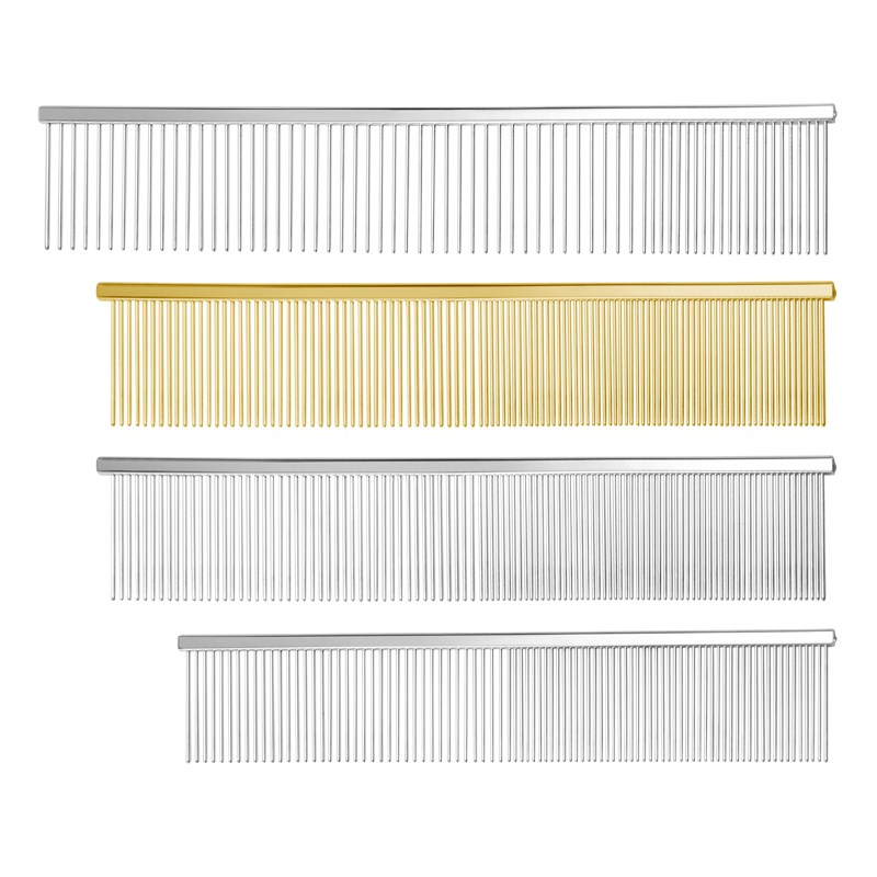 樱花宠物美容钢琴梳贵宾拉毛开结梳比赛竞技狗挑毛造型直排梳