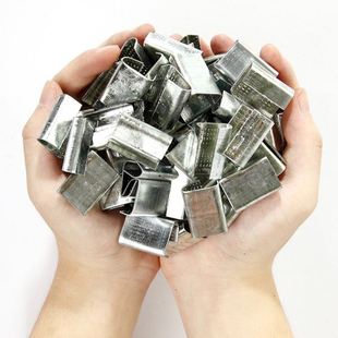 铁皮钢带扣塑钢带打包扣PET打包铁扣手工打包带专用扣1608捆绑带