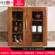简韵 壁柜 墙柜置物架乌金木壁橱 全实木厨房吊柜 厨房壁柜新中式