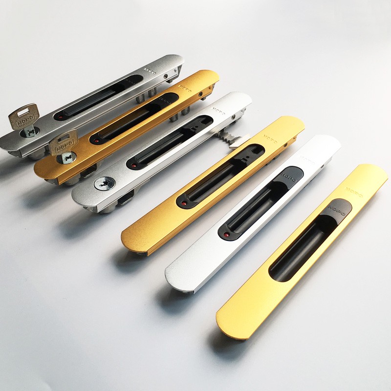 HOPO好博铝合金推拉门锁条锁一字锁MA锁移门两点锁推拉窗锁MA436