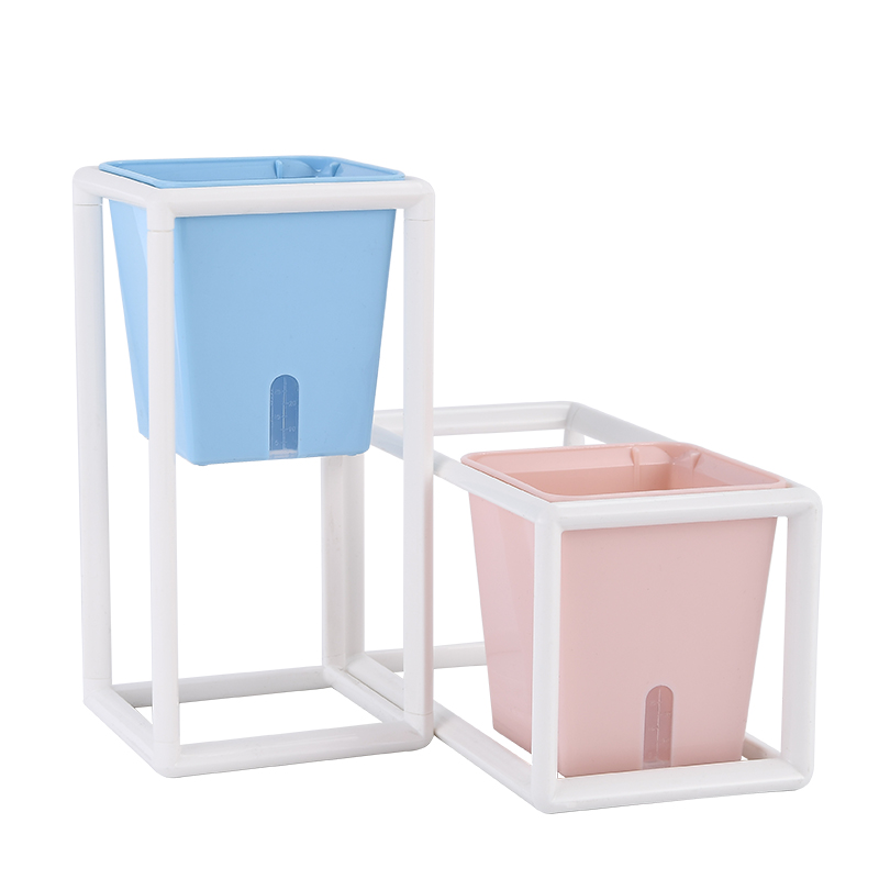 塑料花盆创意个性懒人自动吸水方形绿萝多肉植物绿植小号网红北欧