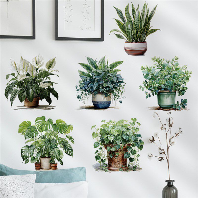 客厅卧室房间墙面装饰踢脚线墙贴纸墙壁贴画墙角防水自粘墙纸植物,家居饰品,软装墙贴,淘宝优惠券,粉丝福利购,淘宝优惠卷
