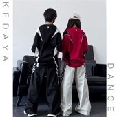 套装 夏季 街舞演出服 男女儿童美式 嘻哈赛车风T恤冲锋裤 新款 童装