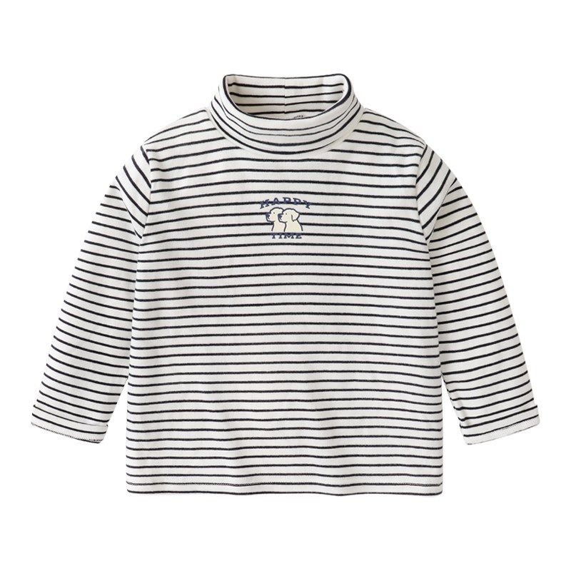 男童高领条纹打底衫冬装长袖T恤秋冬款新款儿童装宝宝秋衣冬季潮,童装/婴儿装/亲子装,T恤,淘宝优惠券,粉丝福利购,淘宝优惠卷