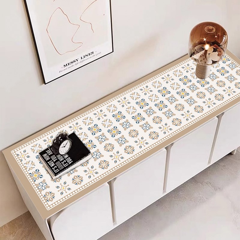 轻奢餐边柜桌垫高级感鞋柜吸水防油免洗桌面垫电视柜台面防脏盖布