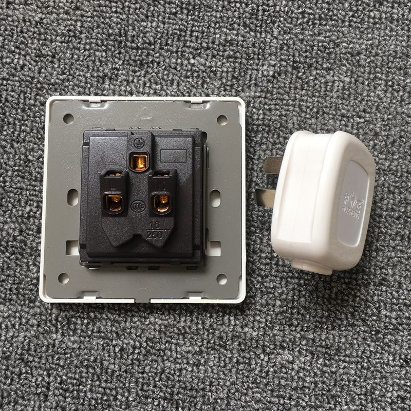 沪正16A三孔插座插头三脚86型16安空调插座热水器大功率墙壁插座