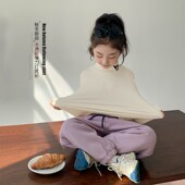 秋冬2025新款 儿童冬季 卡通弹力上衣洋气冬装 女童打底衫 长袖 T恤潮