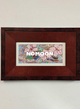 NOMOON高级感朱红花卉挂画法式中古风复古玄关沙发小众艺术装饰画