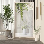 北欧绿植屏风隔断奶油风客厅实木进门玄关卧室遮挡装 饰可移动座屏