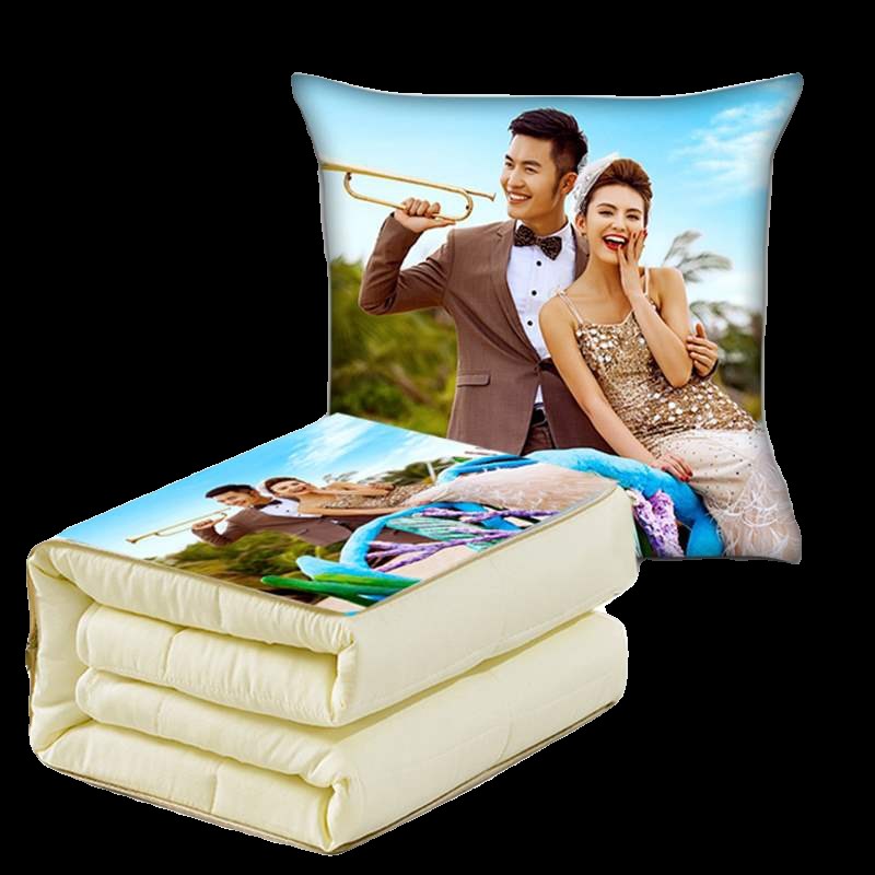 diy来图定制真人两用抱枕被明星照片logo二合一腰垫车载空调被子