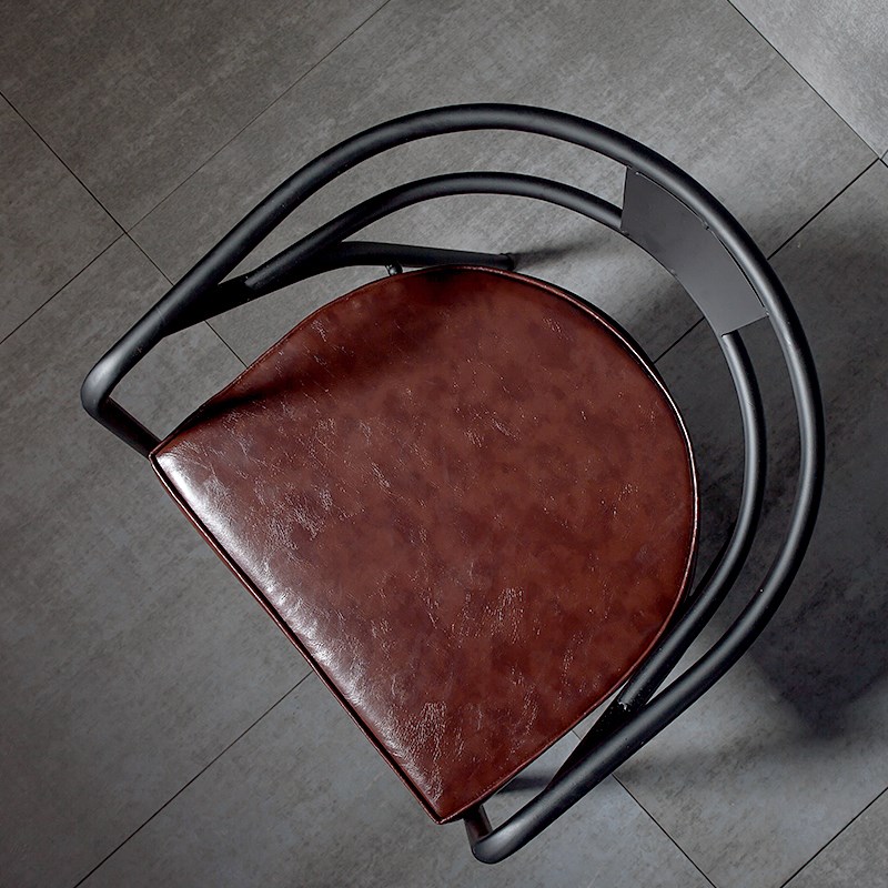 loft美式铁艺餐椅休闲沙发椅靠背复古吧台咖啡椅电脑椅软垫办公椅