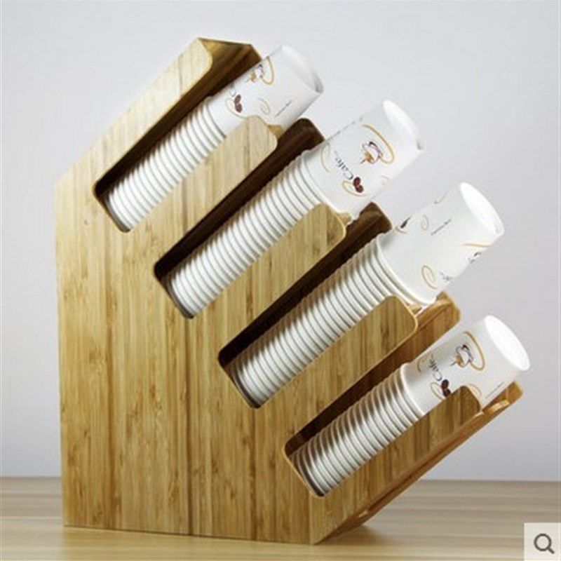 亚克力杯架 外带纸杯架 取杯器 咖啡奶茶店吧台收纳一次性杯架子