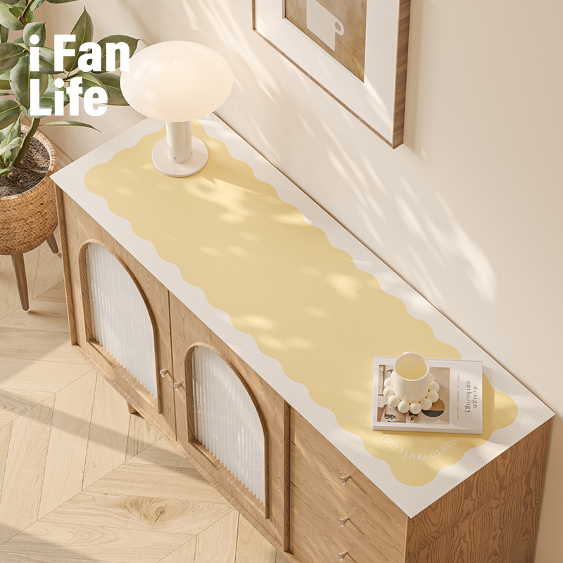 范店奶油皮革pvc餐柜垫鞋柜玄关垫子防滑电视柜桌垫壁纸防水