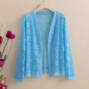 蕾丝防晒衣女夏季薄款配裙子旗袍外搭开衫短款上衣妈妈小披肩外套