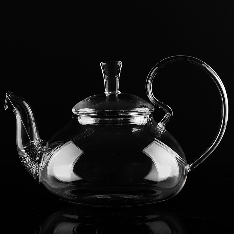 加厚耐热玻璃花茶壶壶嘴过滤网加热泡茶壶防掉盖茶具套装套组包邮