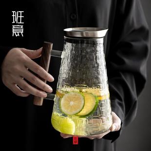 班意冷水壶耐高温防爆大容量凉水壶茶壶杯夏季 日式 家用玻璃套装