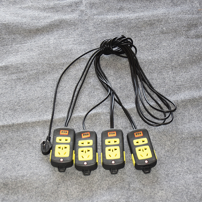 婚庆婚礼道具路引电线地拖排插排线接线国标灯串联带指示灯插座