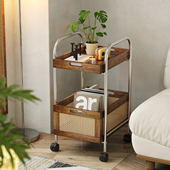 边几零食小推车置物架沙发边几客厅可移动侧边柜家用床头茶几桌子