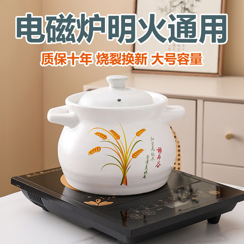 电磁炉专用砂锅炖锅煲汤陶瓷锅家用燃气灶耐高温沙锅汤锅煲粥瓦煲