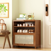 柜2023新款 鞋 架子小矮门口室内防尘收纳置物架经济型省空间实木鞋