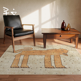 寻由圣湖豹波斯复古风客厅沙发茶几毯办公室书房卧室床边地毯防滑