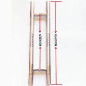 玻璃门拉手加厚不锈钢推拉门把手新款 有框无框门双面扶手圆形老款