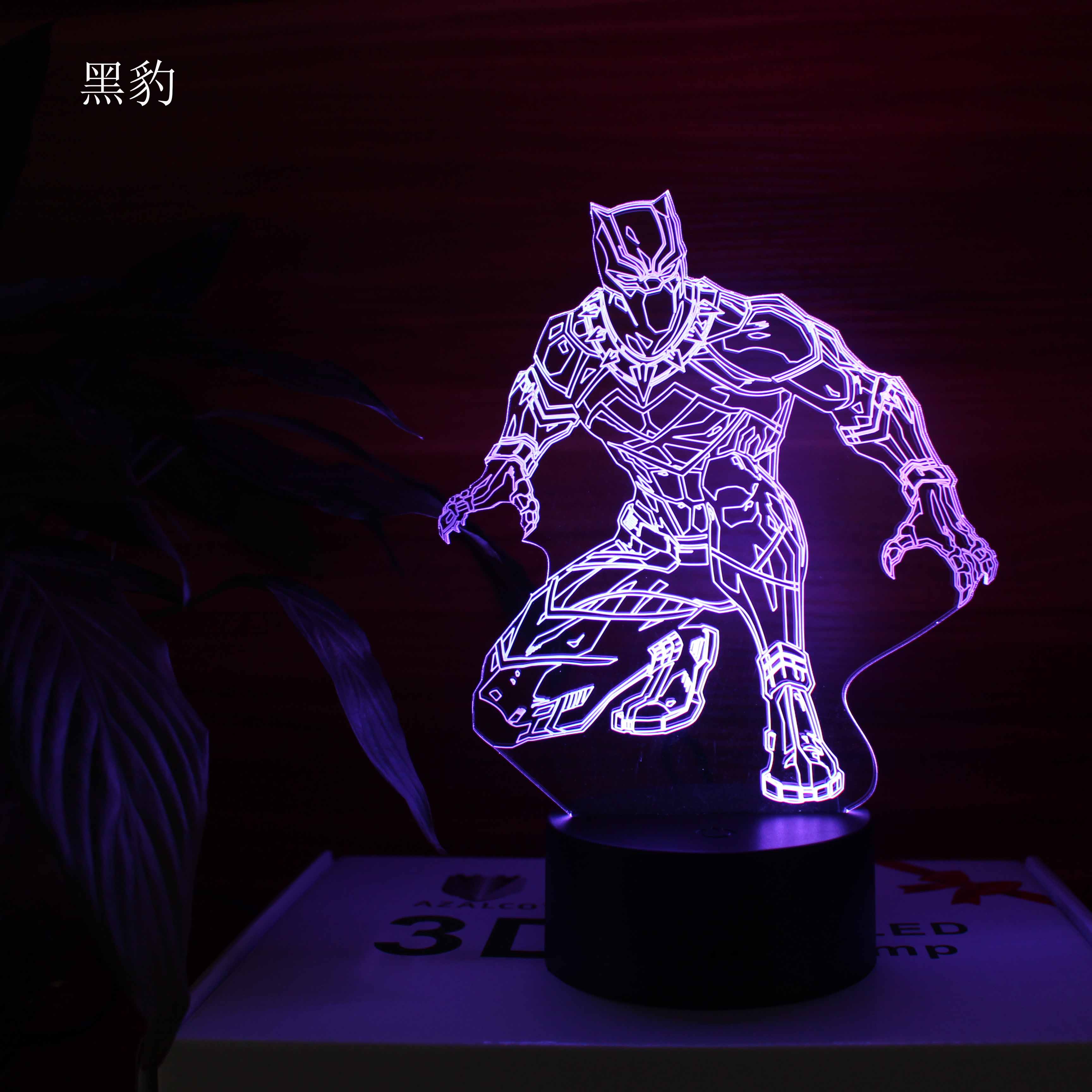 奥创纪元钢铁侠3D小夜灯卧室儿童房插电led立体创意台灯男生宿舍