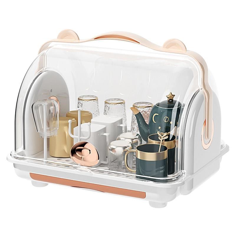 防尘玻璃杯茶杯红酒杯托盘茶盘沥水杯架子水杯桌面杯子收纳置物架