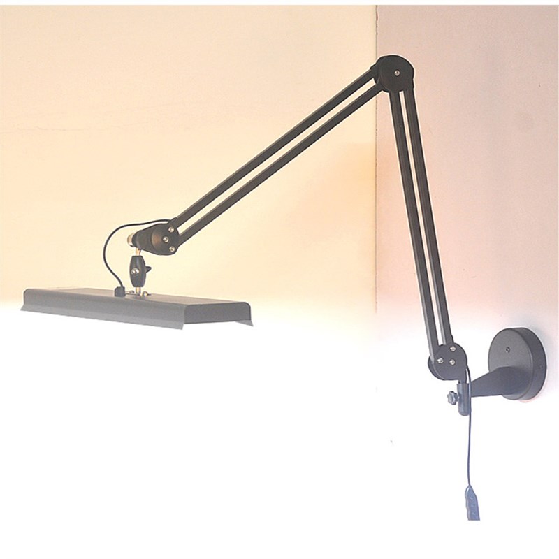 长臂钢琴书桌LED护眼壁灯大无影全光谱RG0光源绘画设计模型壁挂灯