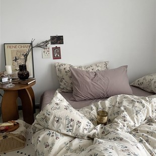 清新碎花春夏季 野茶春苑 少女复古全棉田园单被套纯棉 月亮睡了