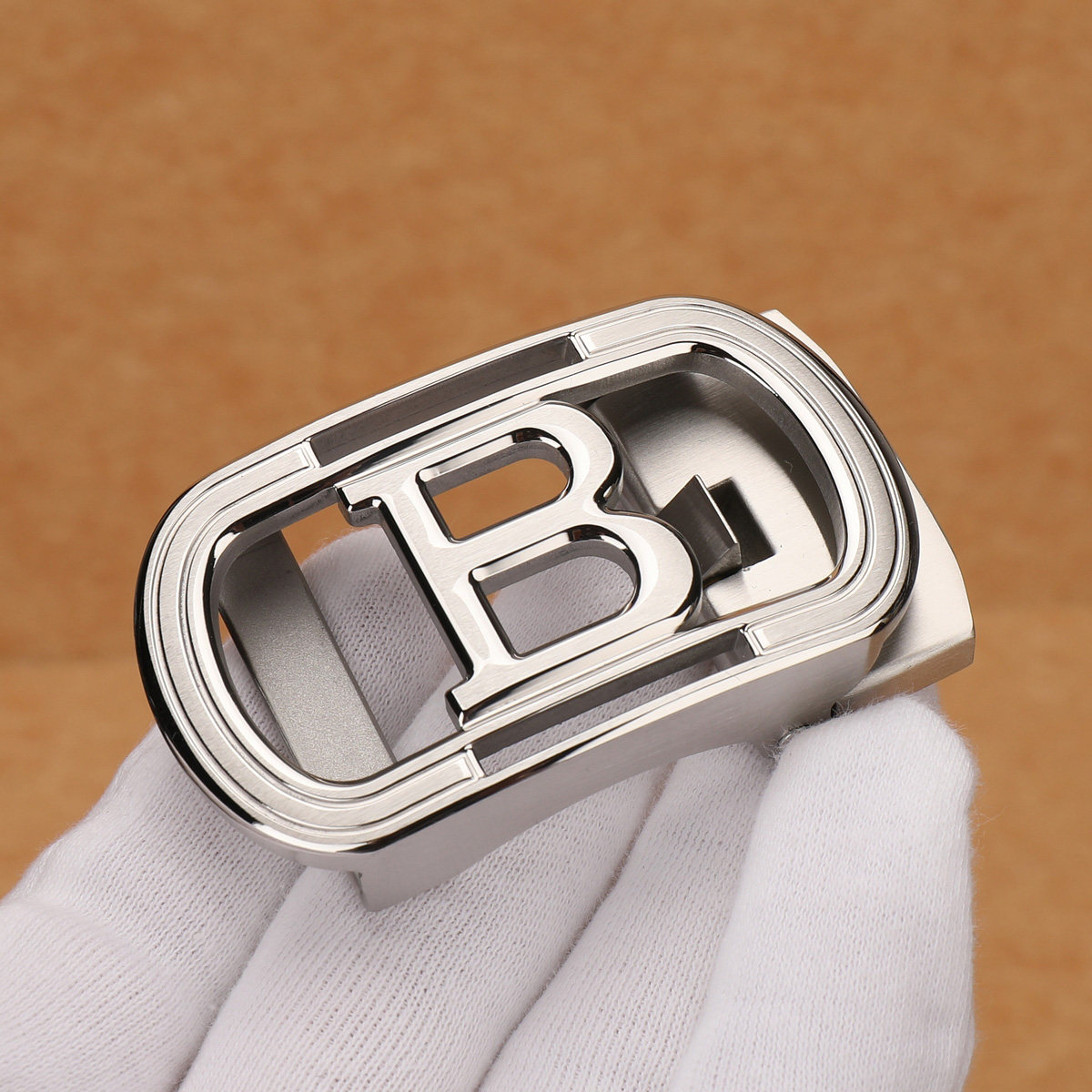 不锈钢自动扣皮带头扣头男士腰带扣头配件B字母3.5cm内径休闲韩版