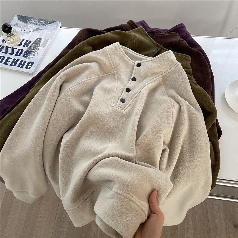 冬日暖阳~秋冬外出哺乳喂奶双面奥粒绒加厚宽松大码卫衣月子服