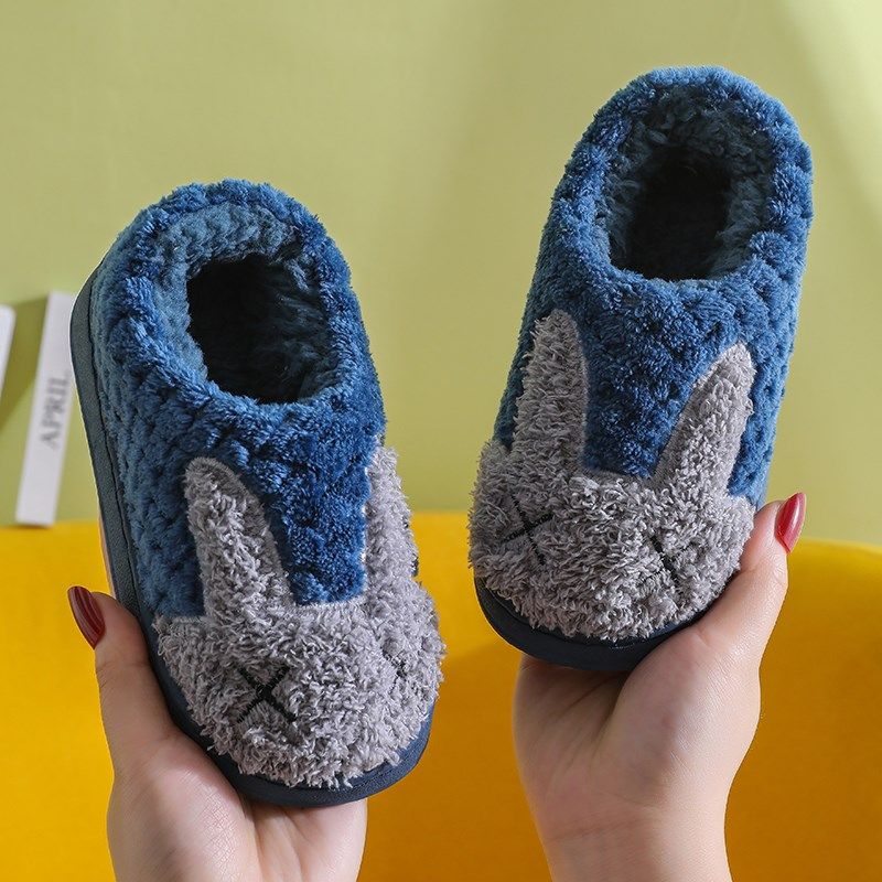 儿童女棉拖鞋秋冬季包跟宝宝女宝男孩2023新款男宝男童小童居家绒