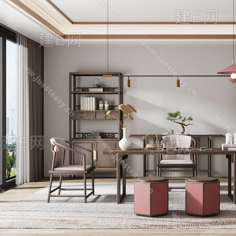 家用茶桌椅组合简约现代禅意泡茶桌茶几一体新中式会客家俱定制