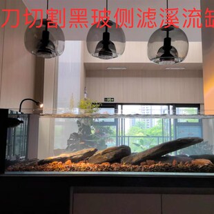 侧过滤鱼缸黑玻鱼梳板溪流缸超白鱼缸兰寿矮缸海水吉罗鱼水族箱