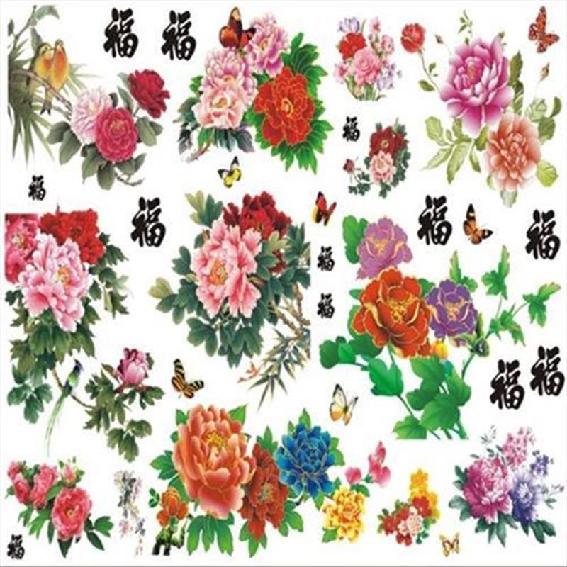 葫芦贴画贴烙画烫画专用底稿纸水转印自粘素材雕刻图案上贴纸印花