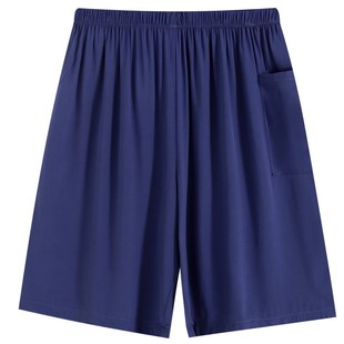 棉绸五分裤 男士 家居裤 棉绸短裤 百搭可外穿 夏季 纯色加肥加大码 睡裤