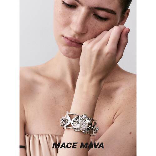 MACE MAVA 珀兰 蝴蝶兰三花手镯女款高级感原创镶锆石手镯30583