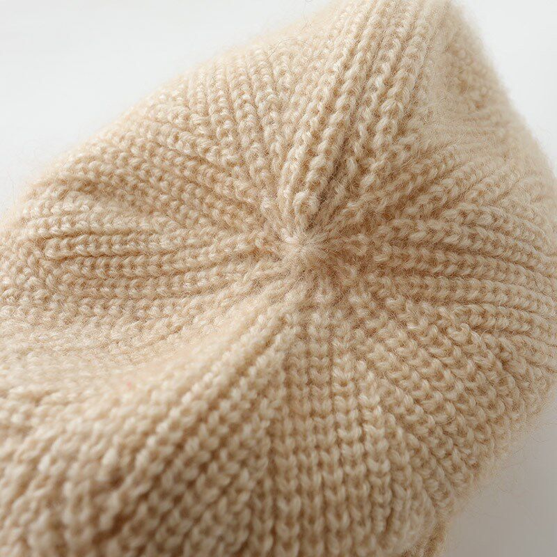 日系手工编织包头帽子女春秋薄款镂空毛线帽复古文艺针织保暖帽子