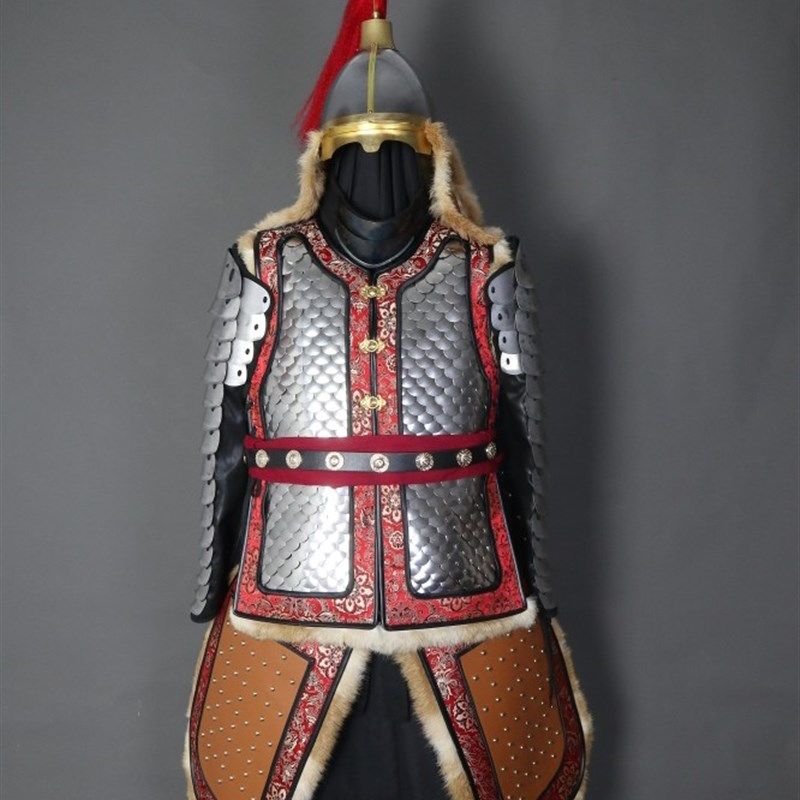 汉服 辽东总兵 齐腰总兵甲 关联扎甲 鱼鳞甲 山纹甲锁子甲