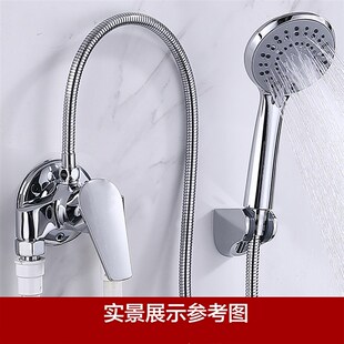 厂家全铜淋浴花洒套装家用明装淋雨混水阀明管冷热水龙头开关