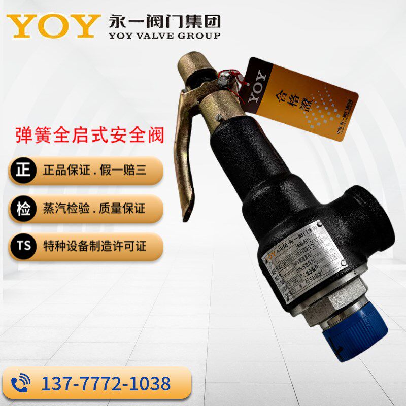 永一阀门A28H-16C铸钢锅炉蒸汽弹簧全启式丝扣内螺纹安全阀泄压阀