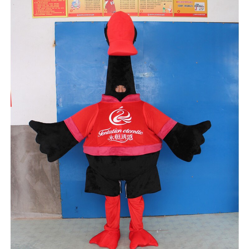 定制动漫黑天鹅公益活动宣传毛绒行走大鹅模型卡通人偶巡演衣服装